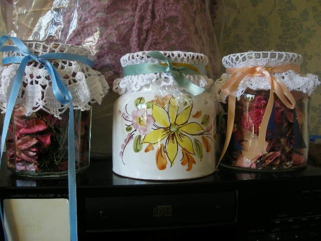 pots fleurs sechees