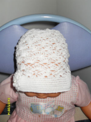 bonnet baptême 2 ans